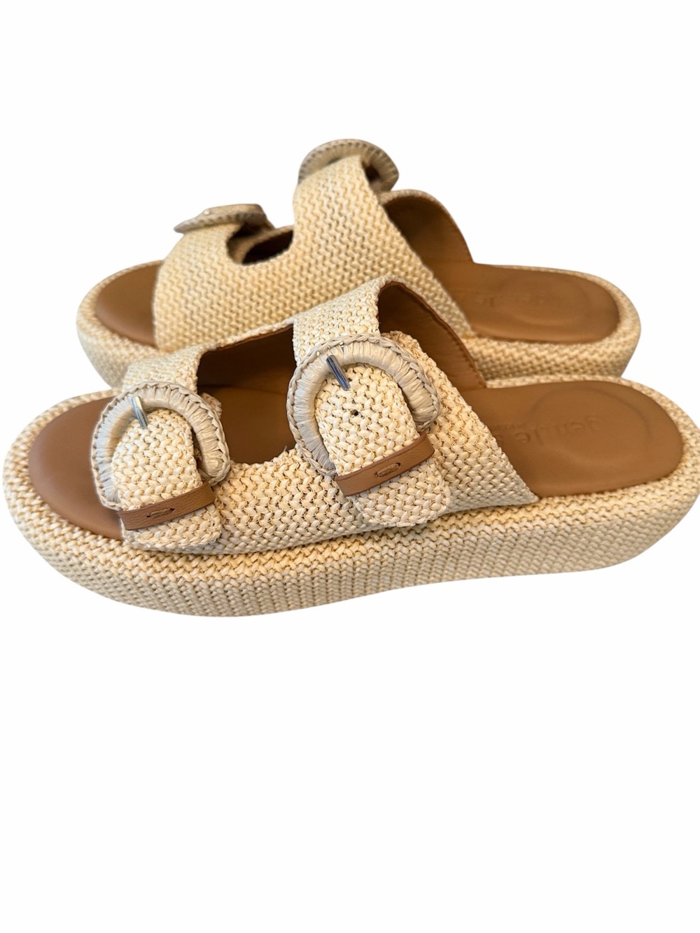 Kennith Cole Gentle Souls Theresa Platform Woven Raffia Sandals. Size 8 - Picture 3 of 9